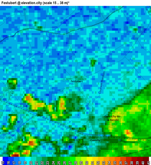 Festubert elevation map