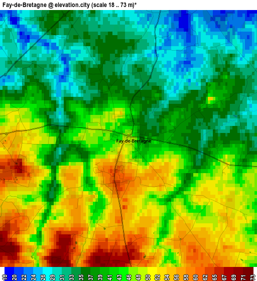 Fay-de-Bretagne elevation map