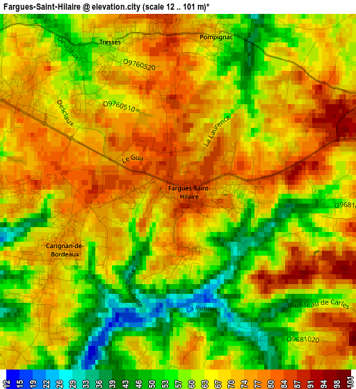 Fargues-Saint-Hilaire elevation map