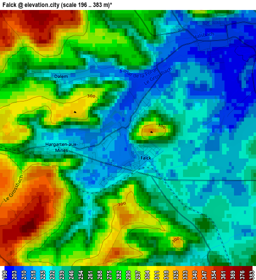 Falck elevation map