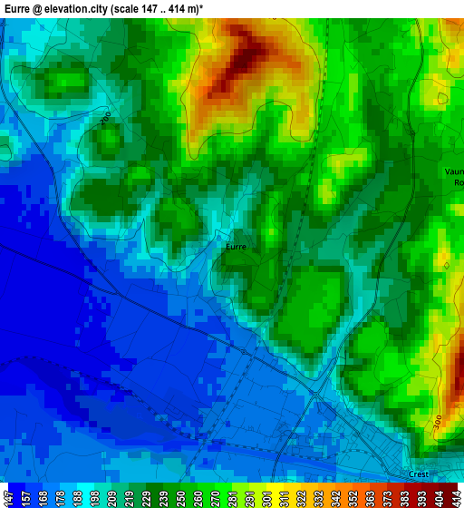 Eurre elevation map
