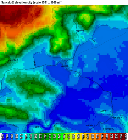 Sancak elevation map