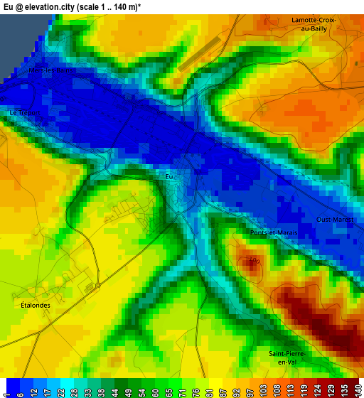 Eu elevation map