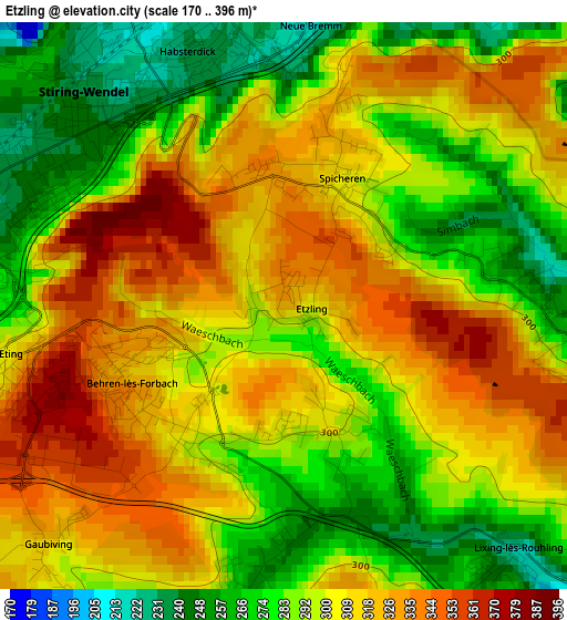 Etzling elevation map