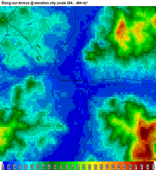 Étang-sur-Arroux elevation map