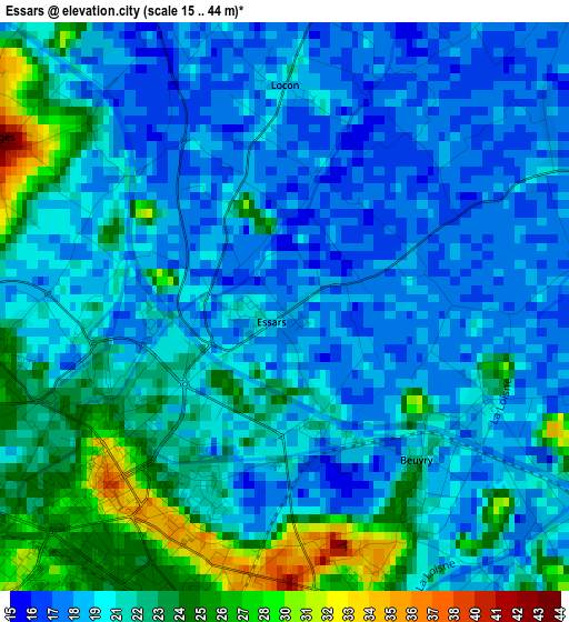 Essars elevation map