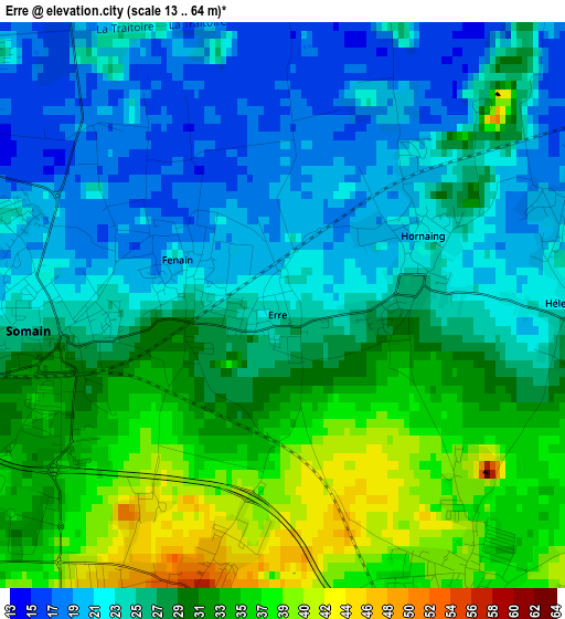 Erre elevation map