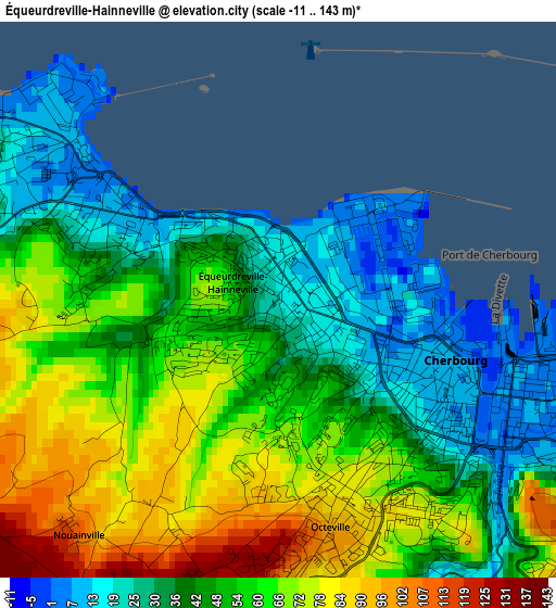 Équeurdreville-Hainneville elevation map