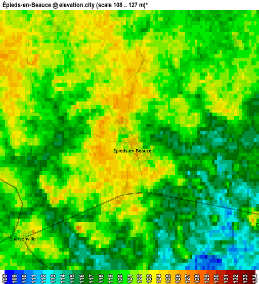 Épieds-en-Beauce elevation map