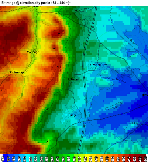 Entrange elevation map