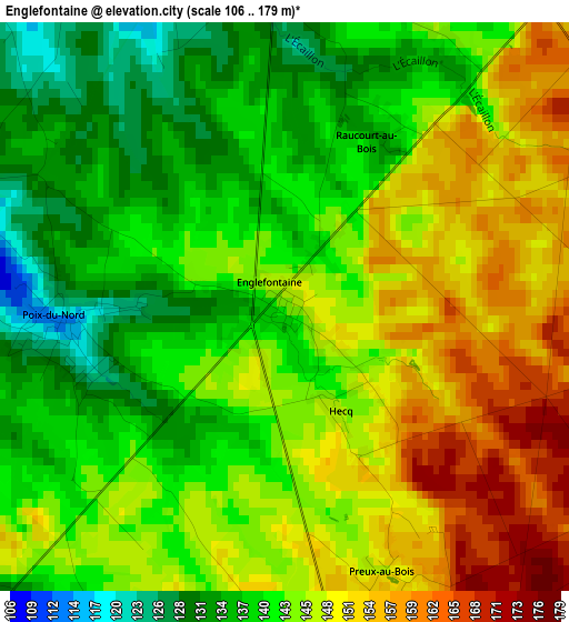 Englefontaine elevation map