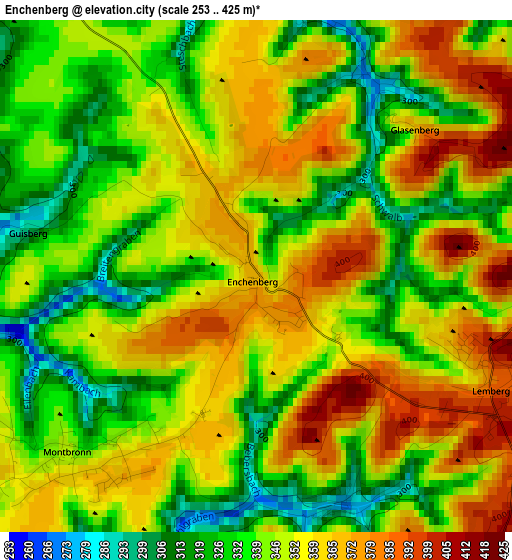 Enchenberg elevation map