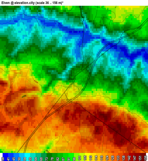 Elven elevation map