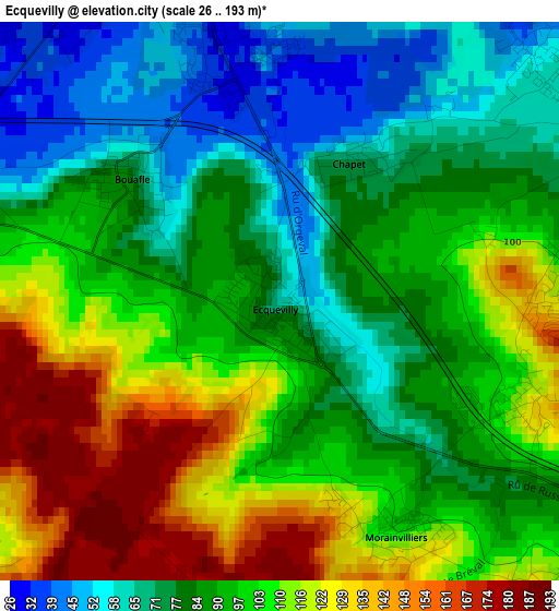 Ecquevilly elevation map