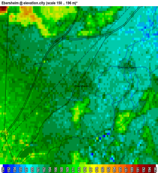 Ebersheim elevation map