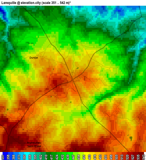 Larequille elevation map