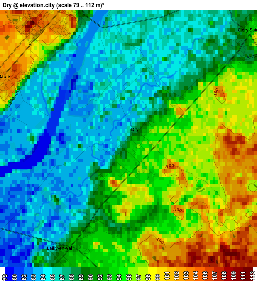 Dry elevation map