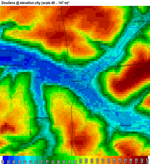 Doullens elevation map