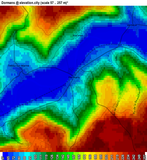 Dormans elevation map