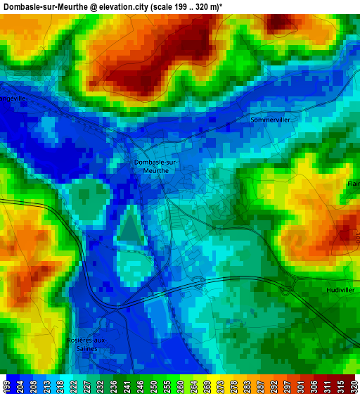 Dombasle-sur-Meurthe elevation map