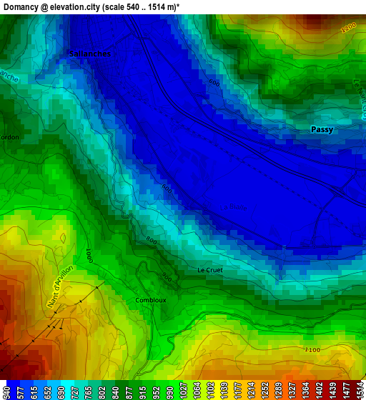 Domancy elevation map