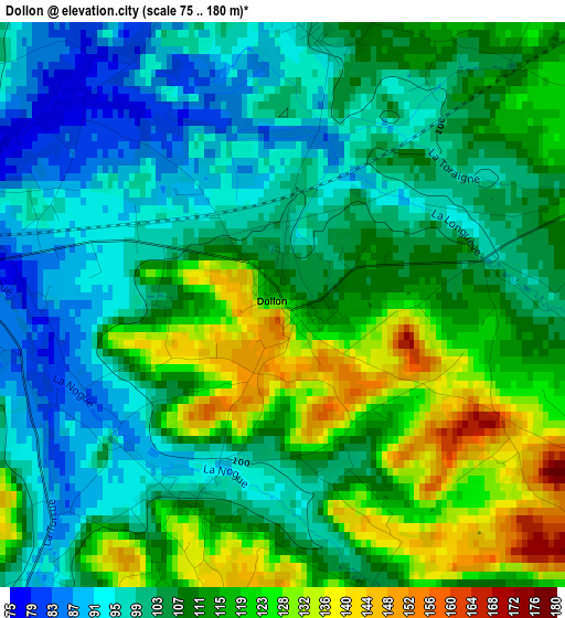 Dollon elevation map