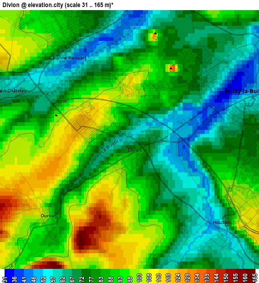 Divion elevation map