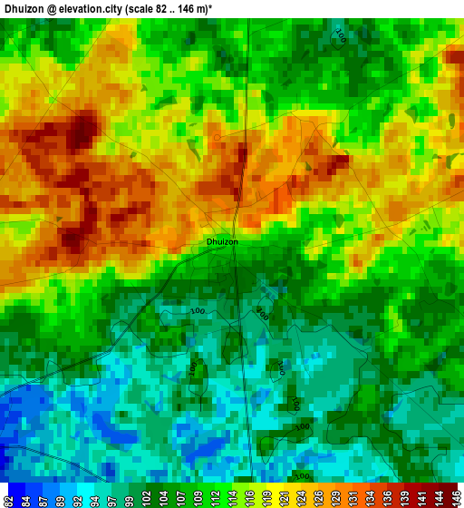 Dhuizon elevation map