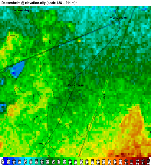 Dessenheim elevation map