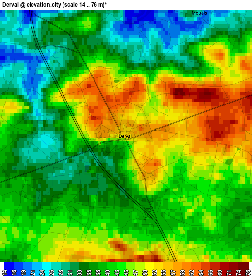 Derval elevation map