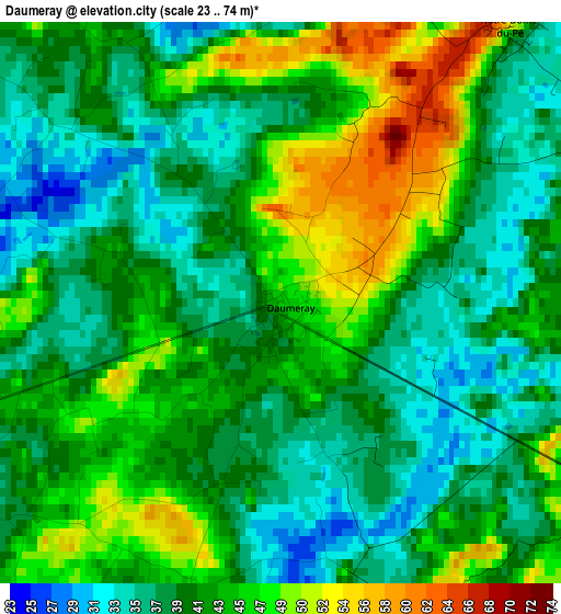 Daumeray elevation map