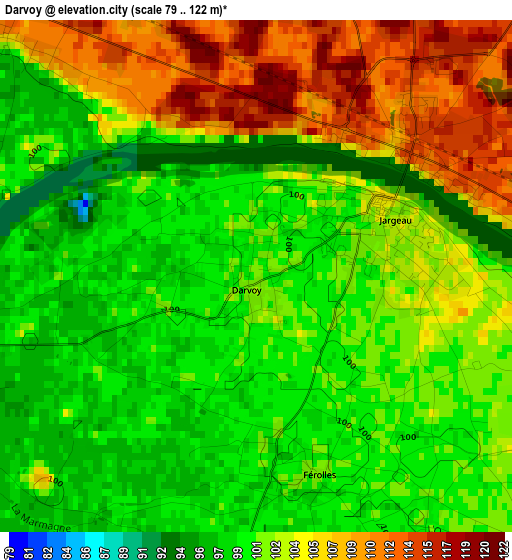 Darvoy elevation map