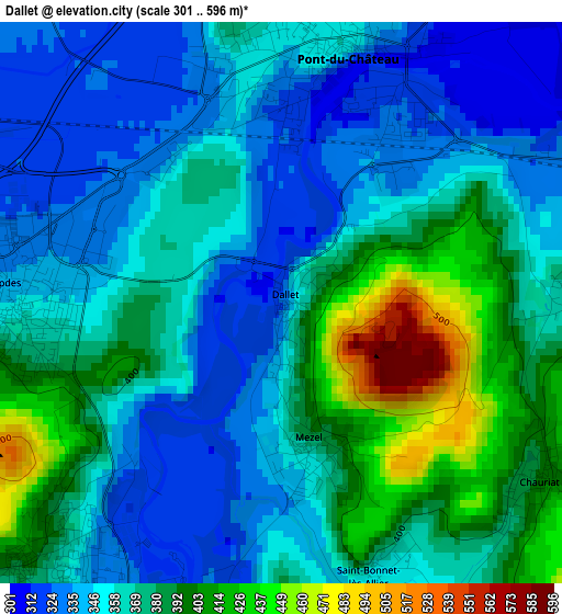 Dallet elevation map