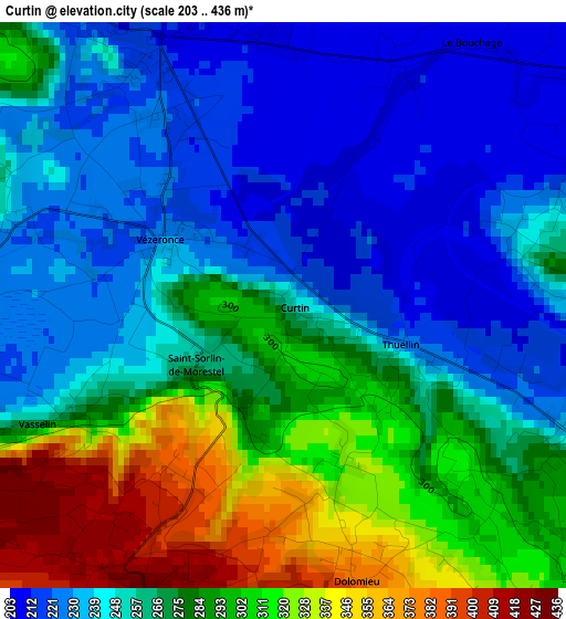 Curtin elevation map