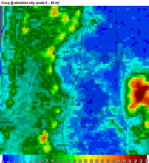 Cucq elevation map