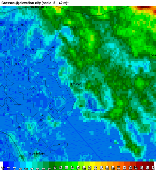 Crossac elevation map