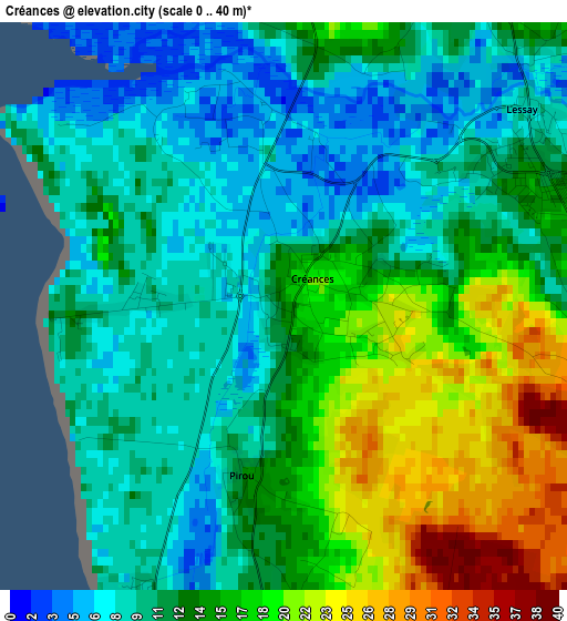 Créances elevation map