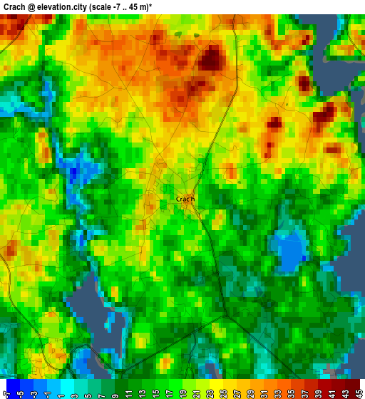 Crach elevation map