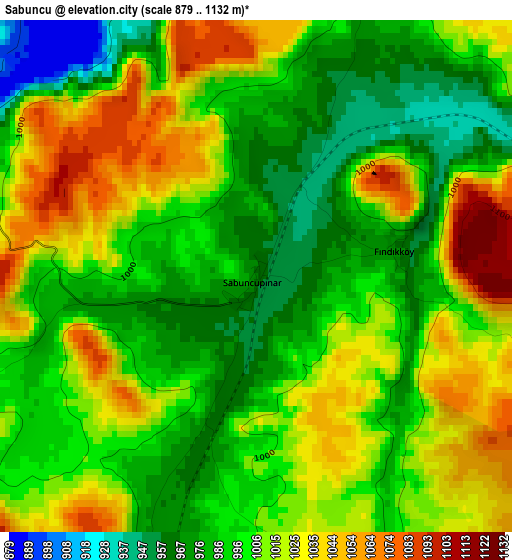 Sabuncu elevation map