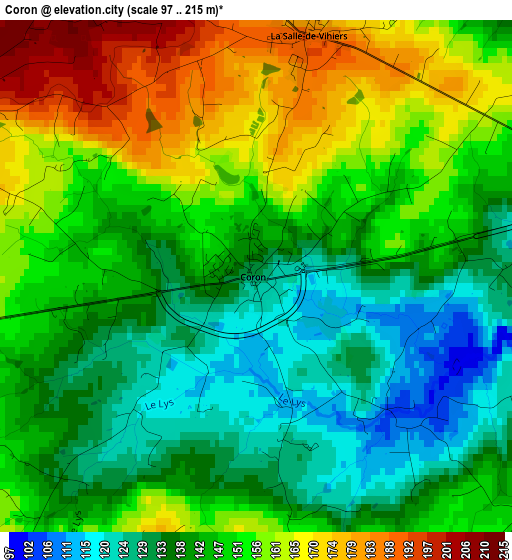 Coron elevation map