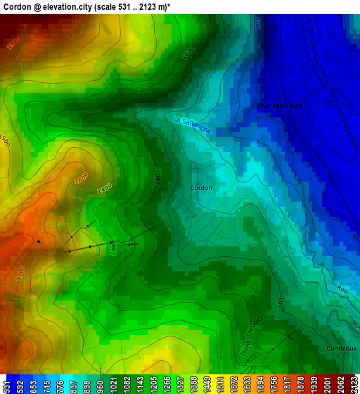 Cordon elevation map