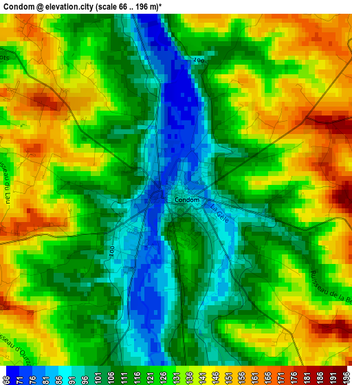 Condom elevation map