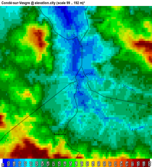 Condé-sur-Vesgre elevation map