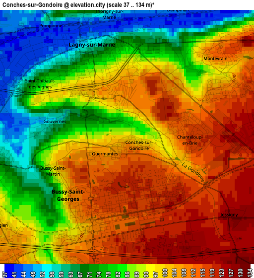 Conches-sur-Gondoire elevation map