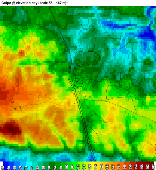 Colpo elevation map