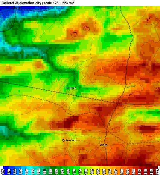 Colleret elevation map