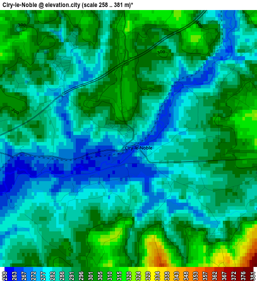 Ciry-le-Noble elevation map