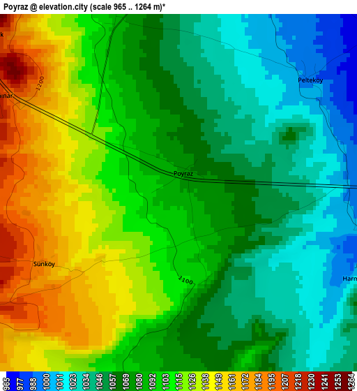 Poyraz elevation map