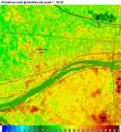 Chouzé-sur-Loire elevation map