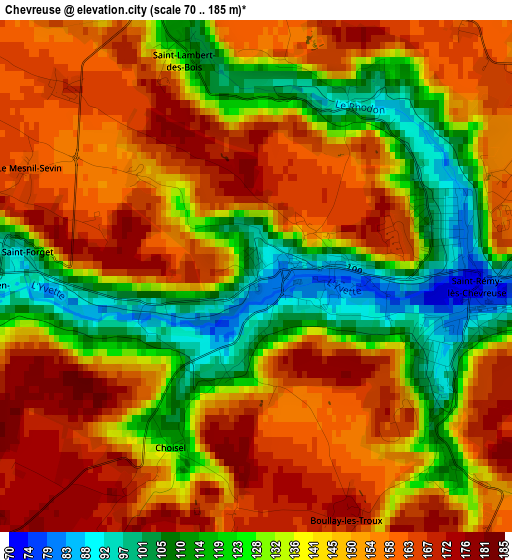 Chevreuse elevation map